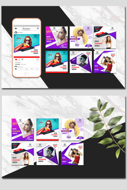 Kit Graphique #80583 Instagram Banner Divers Modles Web - Logo template Preview