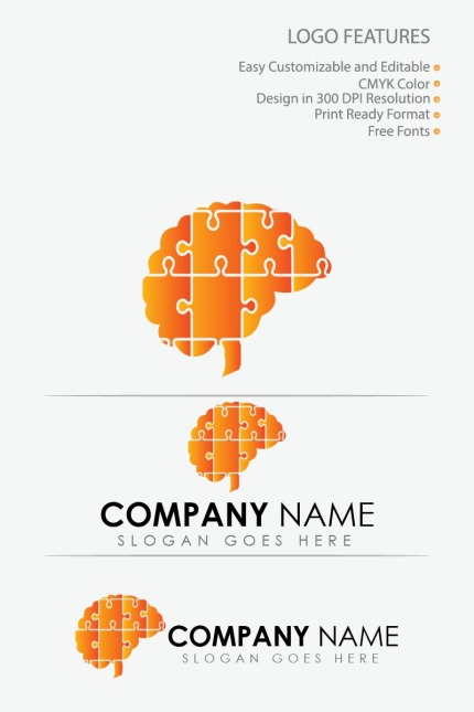 Kit Graphique #80649 Brain Puzzle Divers Modles Web - Logo template Preview