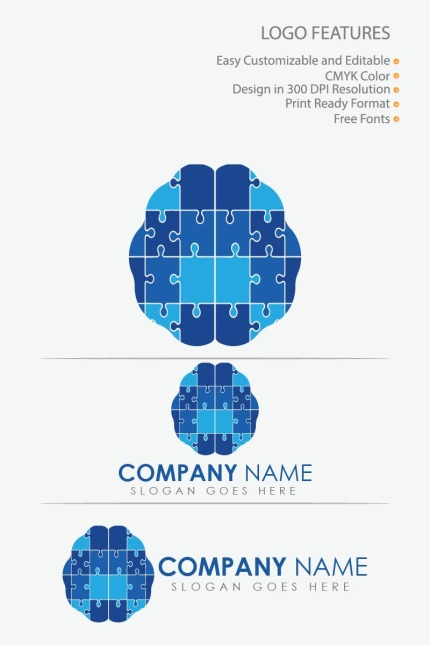 Kit Graphique #80663 Brain Puzzle Divers Modles Web - Logo template Preview