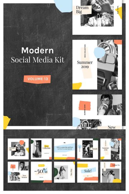 Kit Graphique #81345 Social Blog Divers Modles Web - Logo template Preview