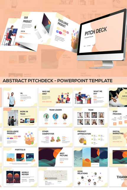Kit Graphique #81838 Peach Abstrait Divers Modles Web - Logo template Preview