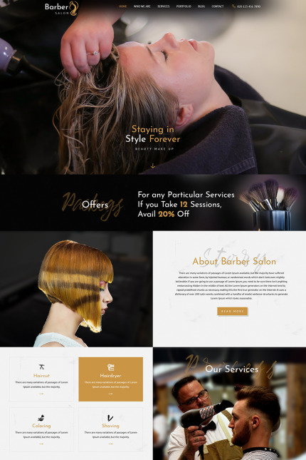 Kit Graphique #82013 Salon Coiffeur Divers Modles Web - Logo template Preview