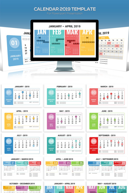 Kit Graphique #82089 Calendar 2019 Divers Modles Web - Logo template Preview