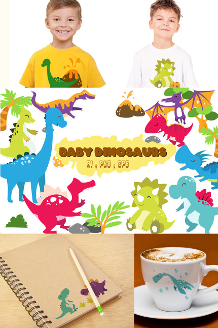 Kit Graphique #82508 Baby Dinosaur Divers Modles Web - Logo template Preview