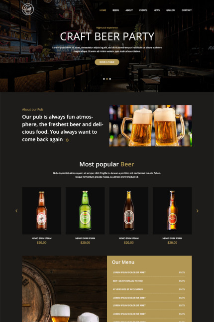 Kit Graphique #82530 Beer Pub Divers Modles Web - Logo template Preview