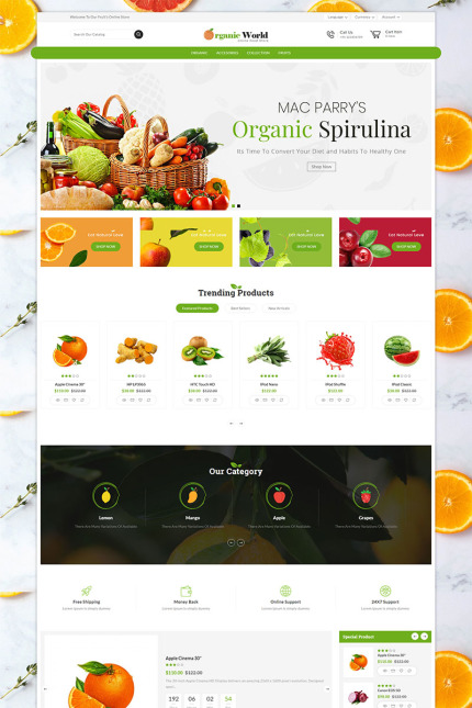 Kit Graphique #82691 Organic Grocery Divers Modles Web - Logo template Preview