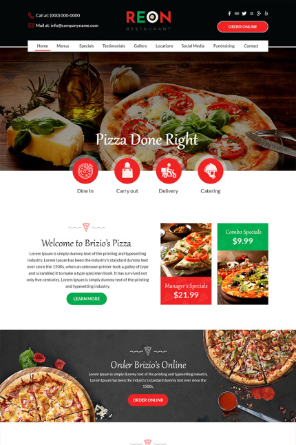Kit Graphique #83451 Pizza Restaurant Divers Modles Web - Logo template Preview