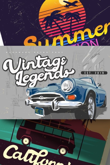 Kit Graphique #84002 Vintage Retro Divers Modles Web - Logo template Preview