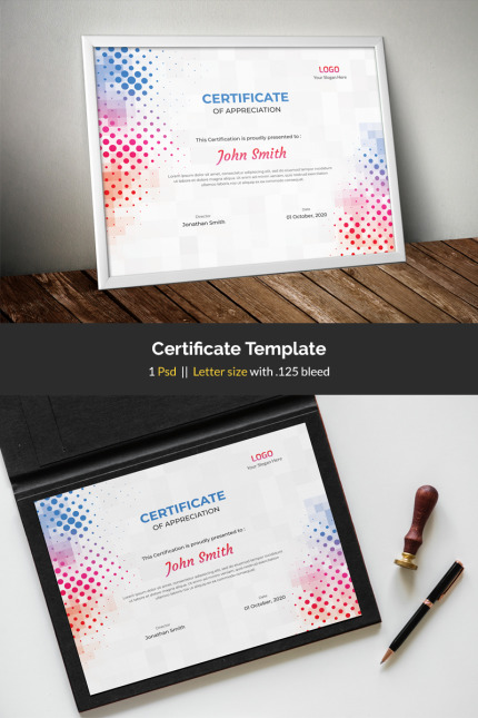 Kit Graphique #84110 Certificate Template Divers Modles Web - Logo template Preview