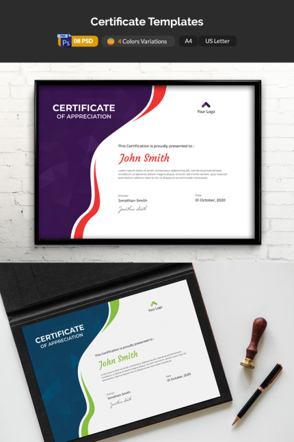 Kit Graphique #84440 Certificate Certification Divers Modles Web - Logo template Preview