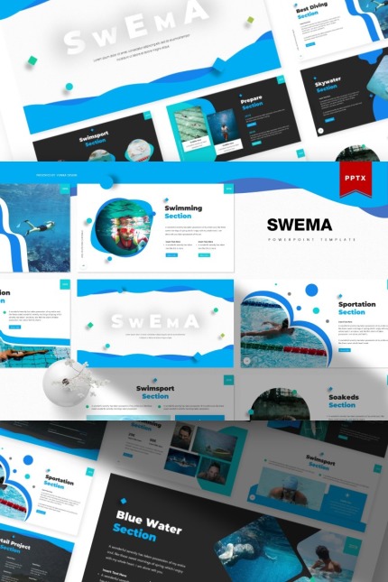 Kit Graphique #84855 Water Pool Divers Modles Web - Logo template Preview