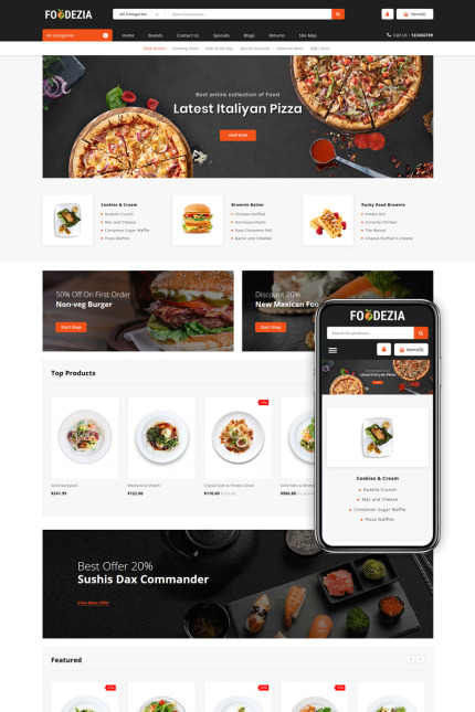 Kit Graphique #85167 Restaurant Food Divers Modles Web - Logo template Preview