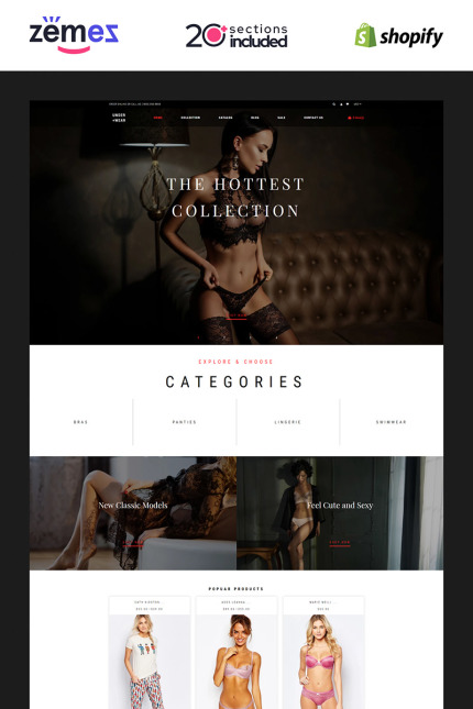 Kit Graphique #85219 Lingerie Underwear Divers Modles Web - Logo template Preview