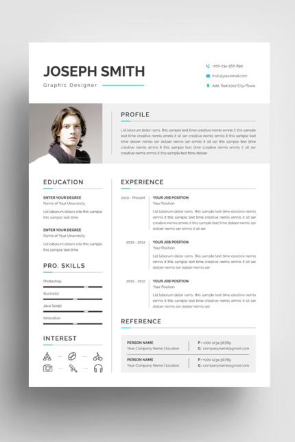 Kit Graphique #85230 Resume Cv Divers Modles Web - Logo template Preview