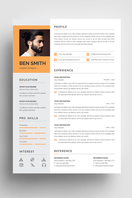 Kit Graphique #85262 Resume Cv Divers Modles Web - Logo template Preview