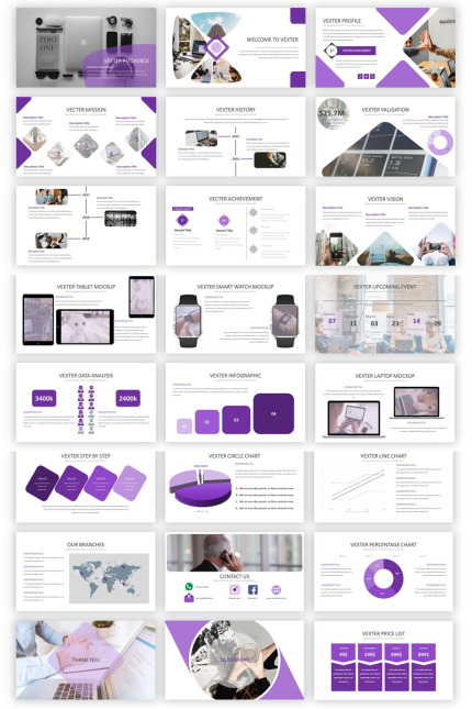 Kit Graphique #85318 Purple Vert Divers Modles Web - Logo template Preview