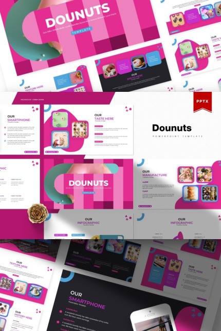 Kit Graphique #85993 Sweet Donut Divers Modles Web - Logo template Preview