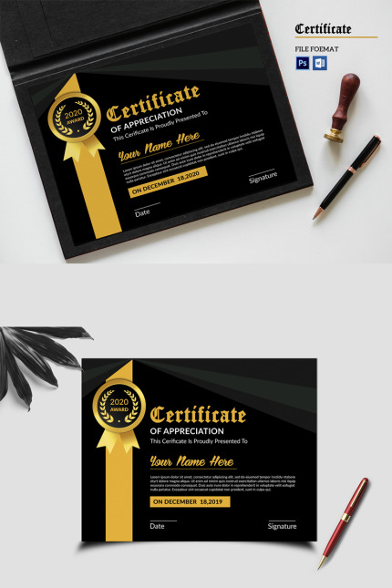 Kit Graphique #86860 Certificate Template Divers Modles Web - Logo template Preview