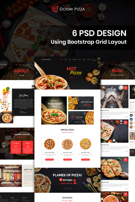 Kit Graphique #87461 Pizza Restaurant Divers Modles Web - Logo template Preview