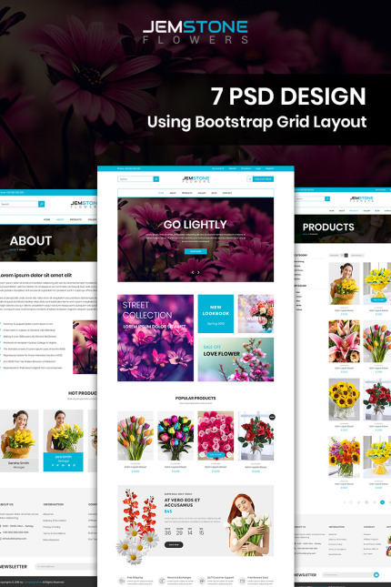 Kit Graphique #87678 Flowers Store Divers Modles Web - Logo template Preview