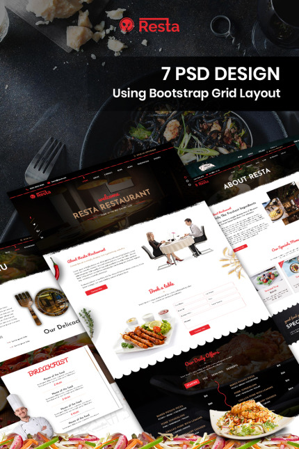 Kit Graphique #87913 Restaurant Food Divers Modles Web - Logo template Preview