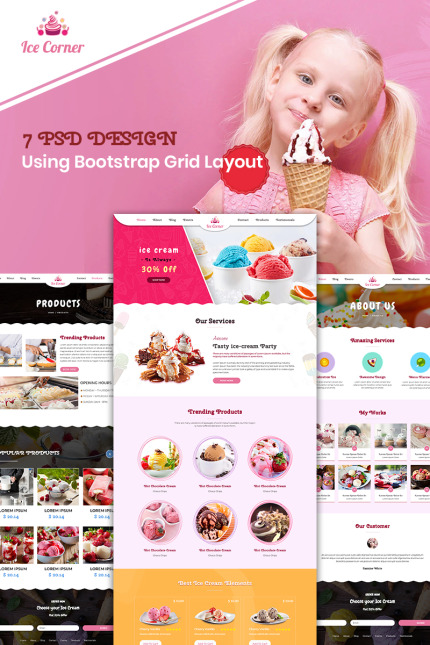 Kit Graphique #87920 Ice Cream Divers Modles Web - Logo template Preview