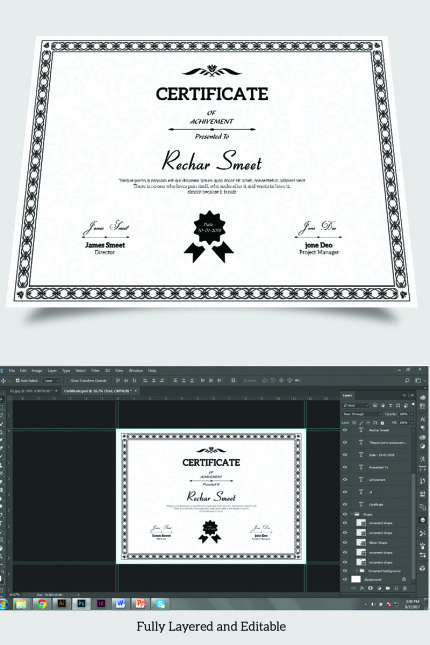 Kit Graphique #88348 Certificate Achievement Divers Modles Web - Logo template Preview