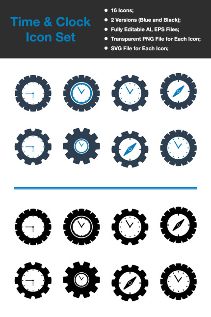 Kit Graphique #89491 Clock Temps Divers Modles Web - Logo template Preview