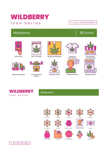 Kit Graphique #89613 Marijuana Mdecine Divers Modles Web - Logo template Preview