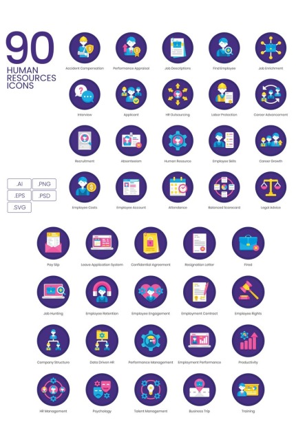 Kit Graphique #89614 Human Resource Divers Modles Web - Logo template Preview