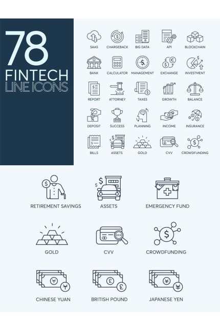 Kit Graphique #89856 Fintech Finance Divers Modles Web - Logo template Preview