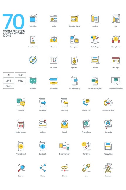 Kit Graphique #90014 Communication Mdia Divers Modles Web - Logo template Preview