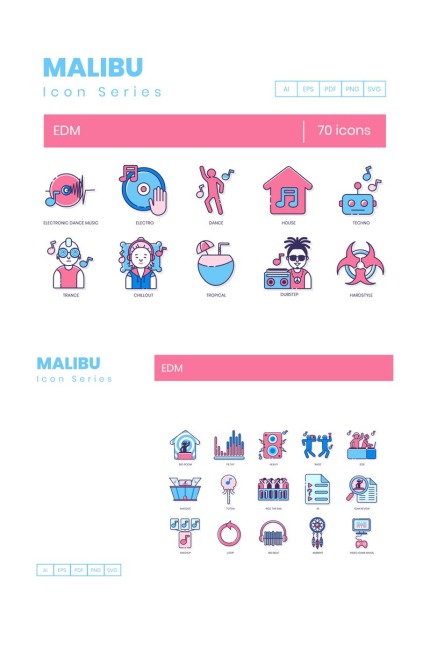 Kit Graphique #90028 Edm Musique Divers Modles Web - Logo template Preview