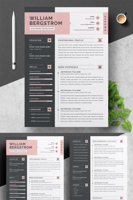 Kit Graphique #90395 Page Rsum Divers Modles Web - Logo template Preview