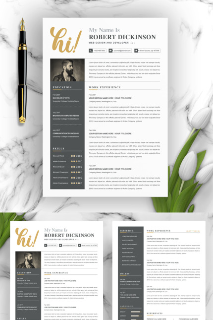 Kit Graphique #90397 Page Rsum Divers Modles Web - Logo template Preview