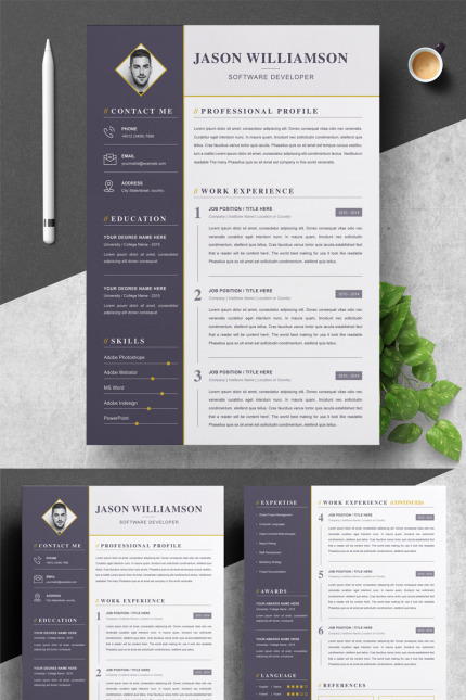 Kit Graphique #90398 Page Rsum Divers Modles Web - Logo template Preview