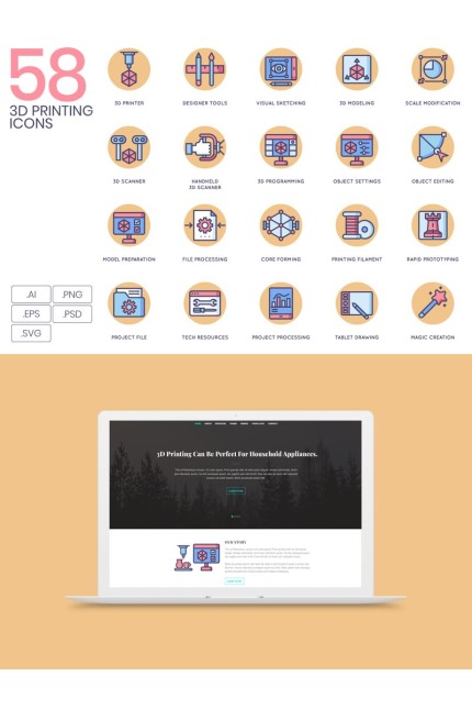 Kit Graphique #90479 Office Icnes Divers Modles Web - Logo template Preview
