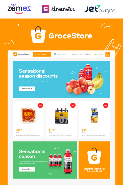 Kit Graphique #90498 Grocery Magasin Divers Modles Web - Logo template Preview