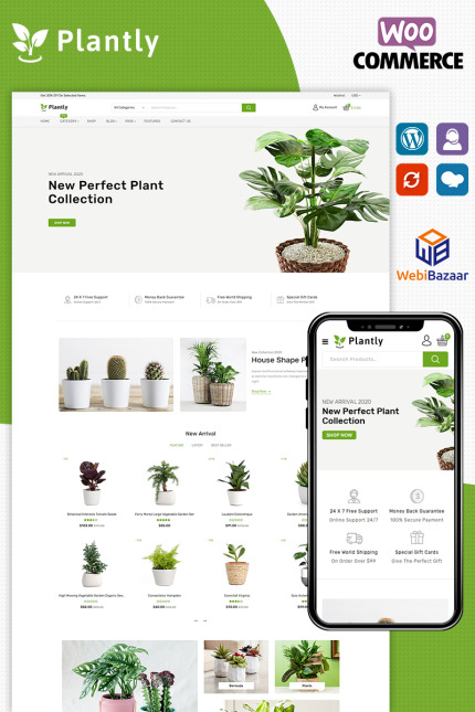 Kit Graphique #90822 Plantly Woocommerce Divers Modles Web - Logo template Preview