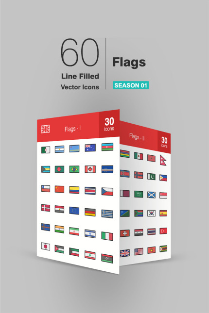 Kit Graphique #91001 Drapeaus Icon Divers Modles Web - Logo template Preview