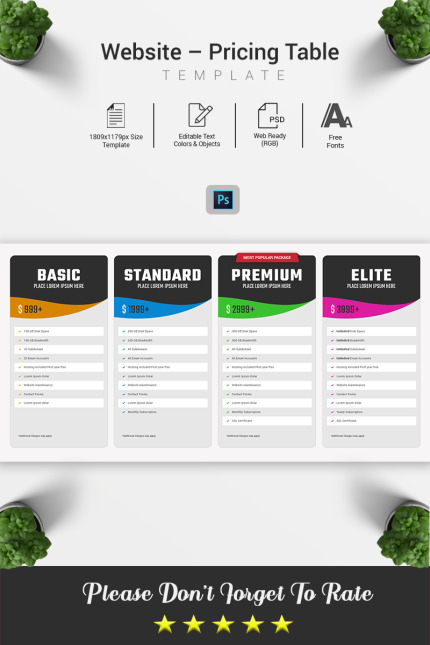 Kit Graphique #91211 Pricing Table Divers Modles Web - Logo template Preview