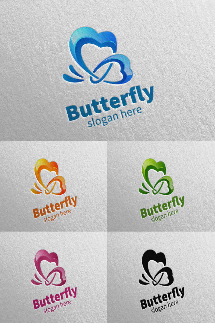 Kit Graphique #91813 Butterfly Logo Divers Modles Web - Logo template Preview