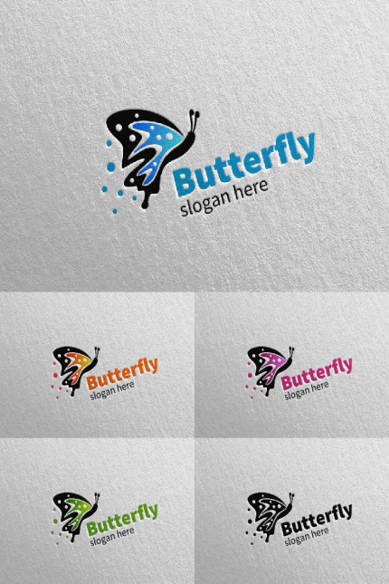 Kit Graphique #91939 Butterfly Logo Divers Modles Web - Logo template Preview