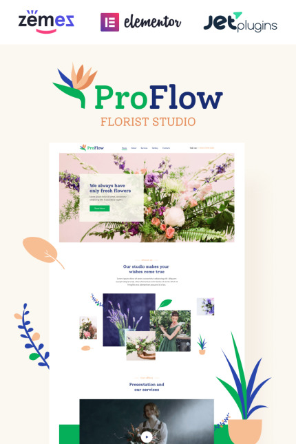 Kit Graphique #92026 Florist Wordpress Divers Modles Web - Logo template Preview