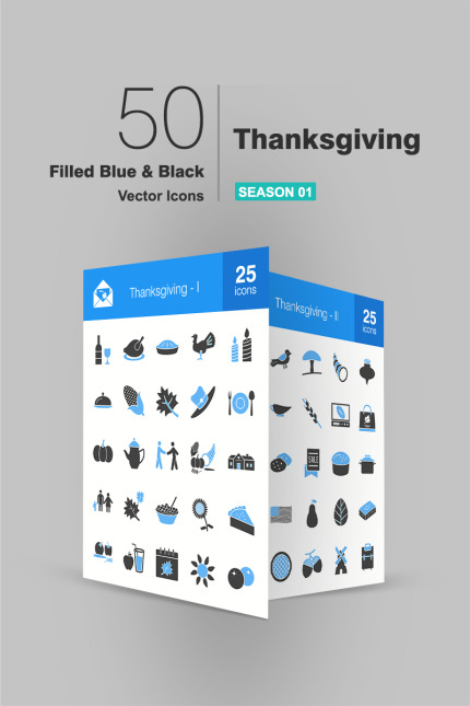 Kit Graphique #92532 Thanksgiving Icon Divers Modles Web - Logo template Preview