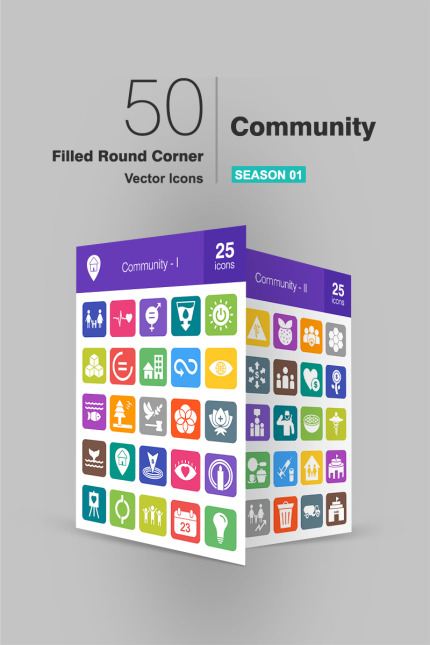 Kit Graphique #92533 Community Icon Divers Modles Web - Logo template Preview