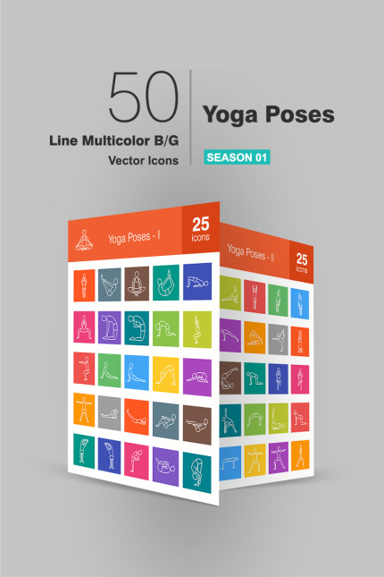 Kit Graphique #92536 Yoga Icon Divers Modles Web - Logo template Preview