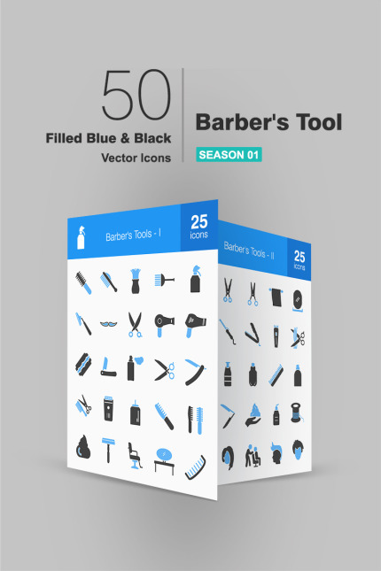 Kit Graphique #93214 Barber Icon Divers Modles Web - Logo template Preview