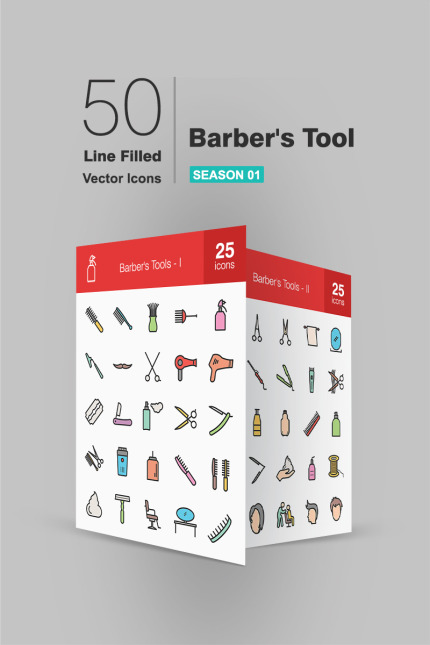 Kit Graphique #93873 Barber Icon Divers Modles Web - Logo template Preview
