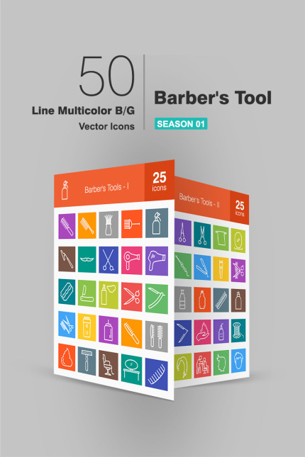 Kit Graphique #93921 Barber Icon Divers Modles Web - Logo template Preview